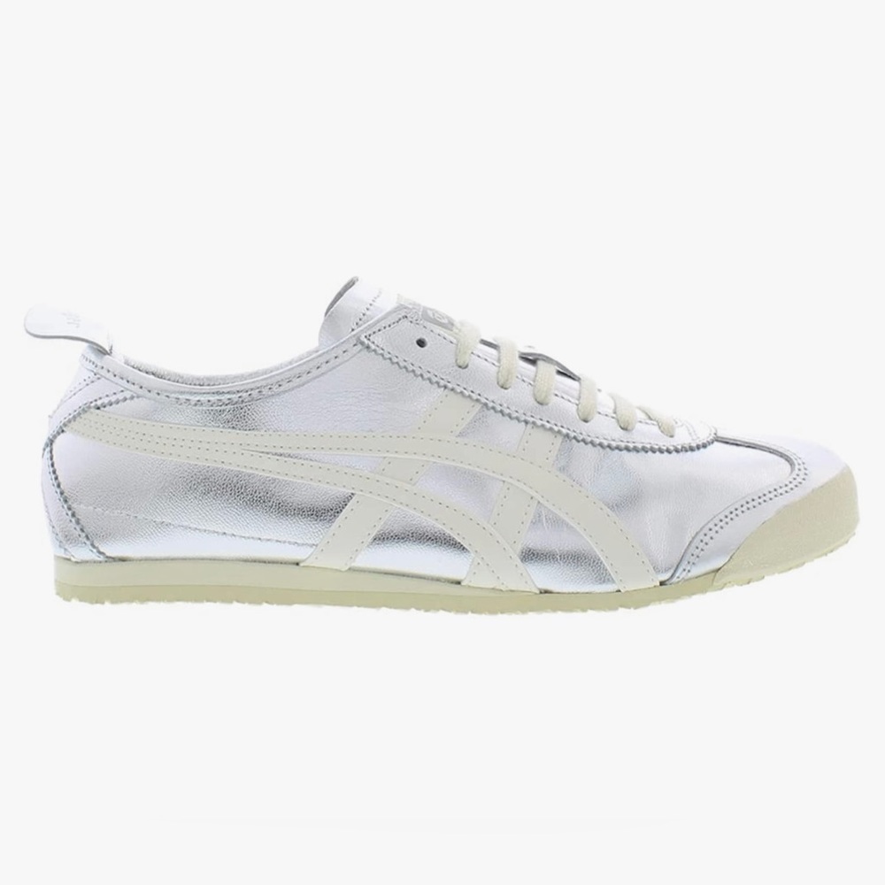 NWT Onitsuka Tiger Mexico 66 Silver Off White Unisex Sz Men 7.5/Women 9 - Picture 2 of 14